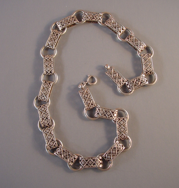 STERLING links collar necklace