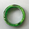 BAKELITE translucent marbled frosty mint green rope carved bangle - Image 5