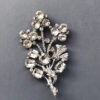 STARET clear rhinestone flower bouquet brooch in a silver plated setting. no gray stones at all! - Image 2