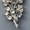 STARET clear rhinestone flower bouquet brooch in a silver plated setting. no gray stones at all! - Image 4