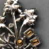 STARET clear rhinestone flower bouquet brooch in a silver plated setting. no gray stones at all! - Image 7